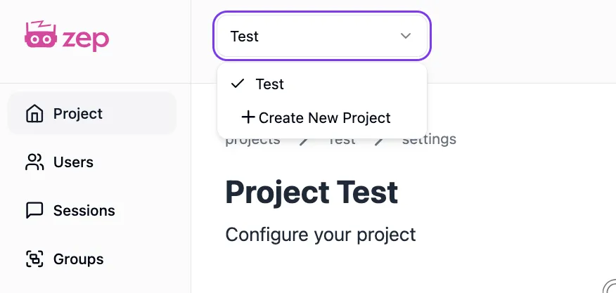 Create a new project